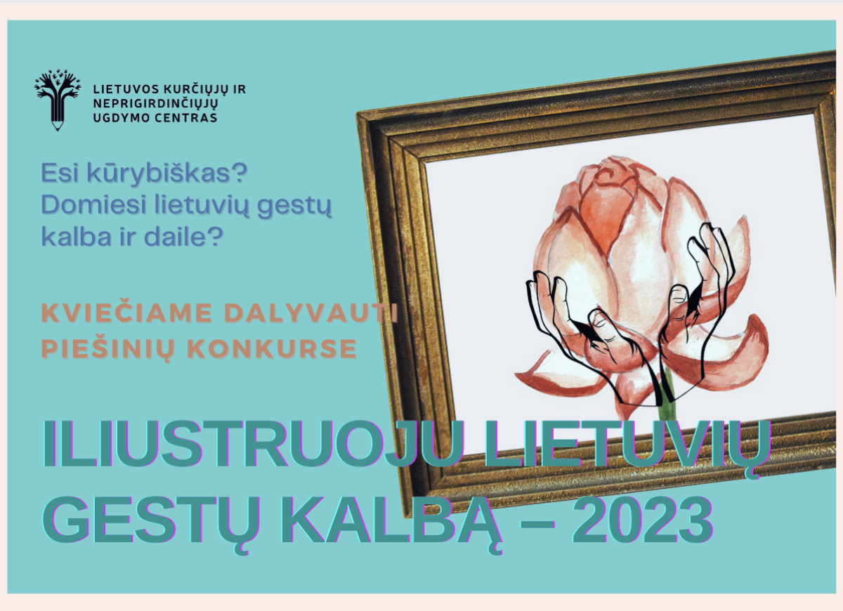 Kviečiame dalyvauti konkurse „Iliustruotoji lietuvių gestų kalba – 2023“