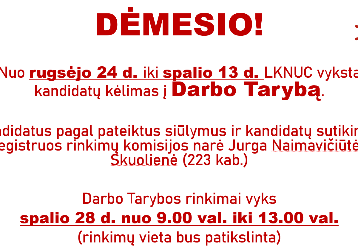 Renkama nauja Darbo Taryba