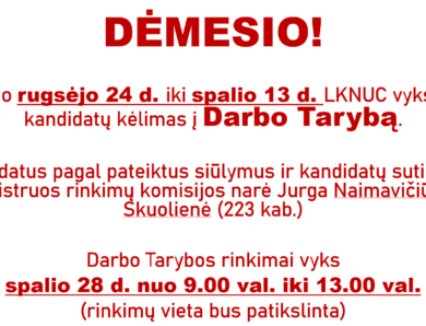 Renkama nauja Darbo Taryba